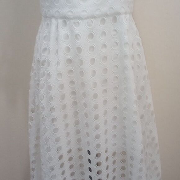 Anthropologie Antik Batik White Eyelet Flutter Sleeve Midi / Maxi Dress - 38 / S - Picture 10 of 14